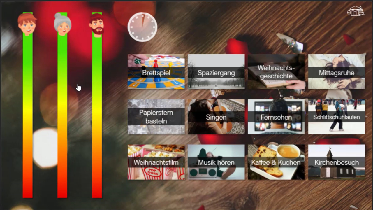 Storyline: Spiel mit sinkenden Schiebereglern